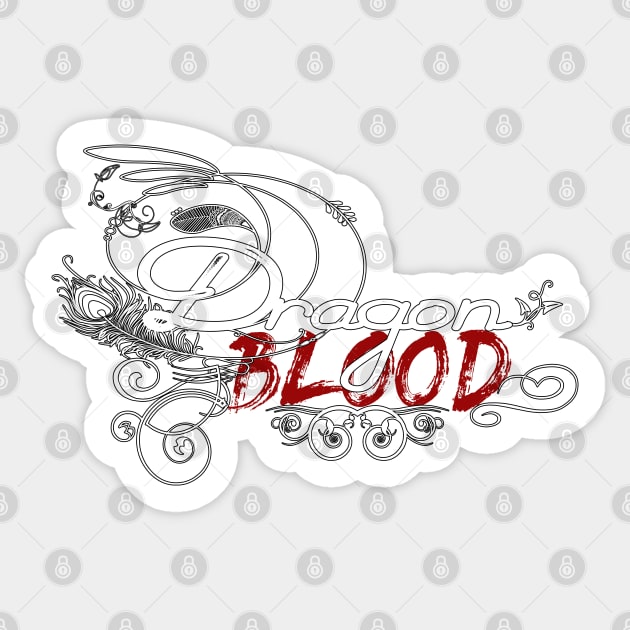 Dragon Blood Sticker by PurplePeacock